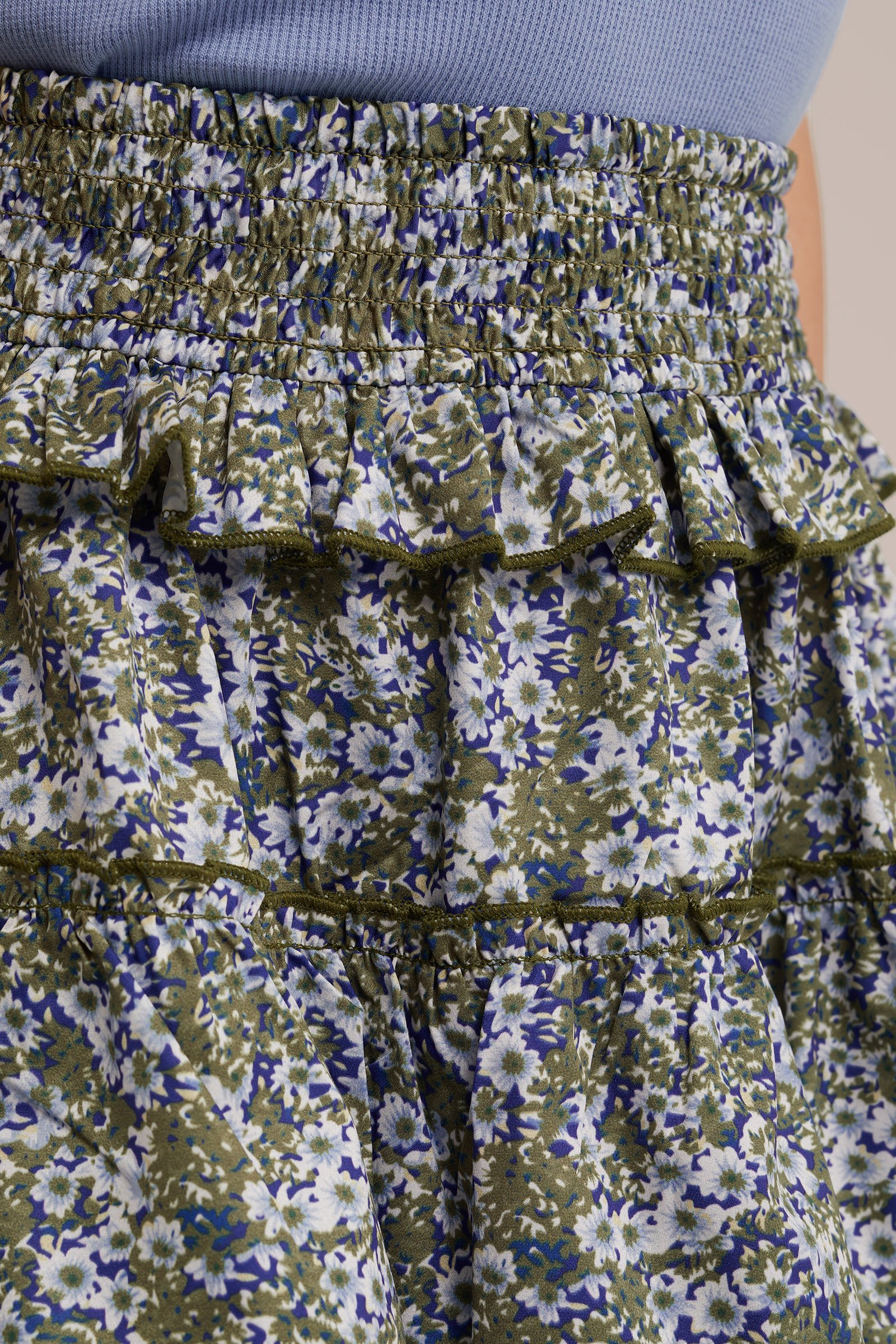 Meisjes rok met dessin WE Fashion Groenblauw
