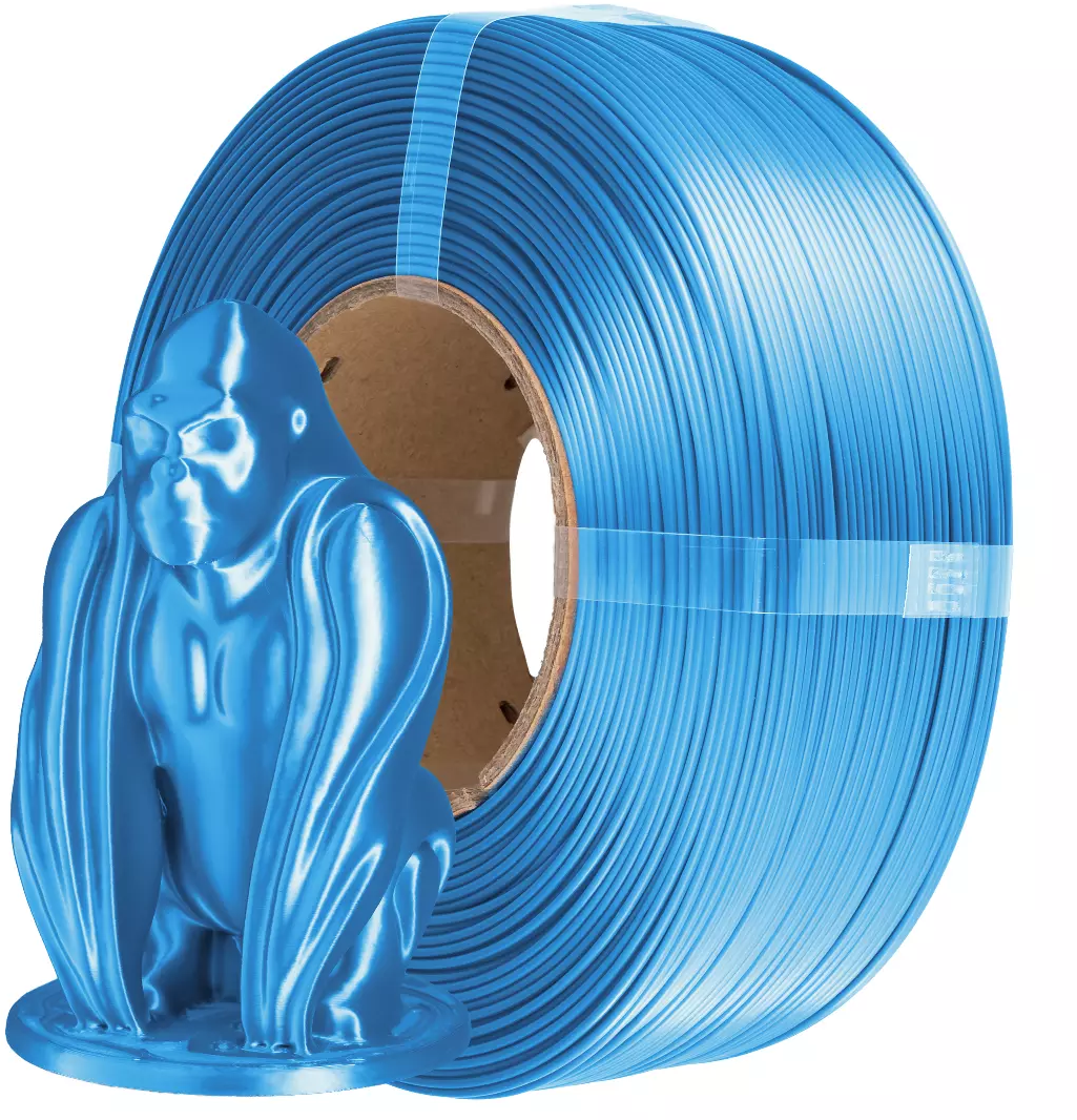 AzureFilm  PLA Silk Refill Sky Blue, 1,75 mm / 1000 g    Hochwertiges Filament mit Silk-Effekt in Sky Blue, ohne Spule