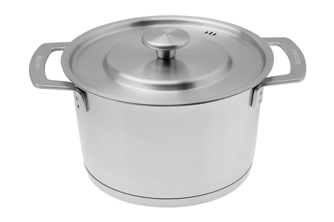Combekk S-S 151103 Recycled Stainless Steel, kookpan met deksel, 18 cm, 2,4L