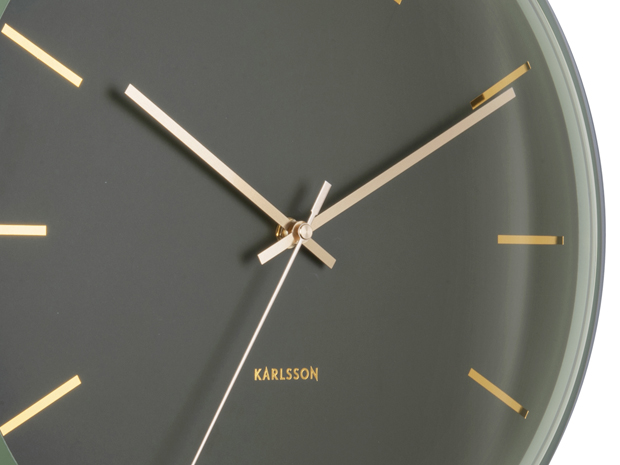 Wall clock Globe moss green, Des. Armando Breeveld
