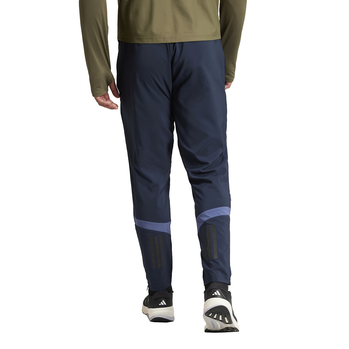 Calças de corrida adidas Performance bicolor com logo pequeno