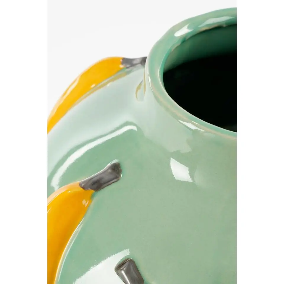 Mica Decorations Moza Vaas - H38 x Ø34 cm - Keramiek - Lichtgroen