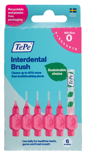 TePe Interdentale Rager Original Roze 0,4mm 6ST