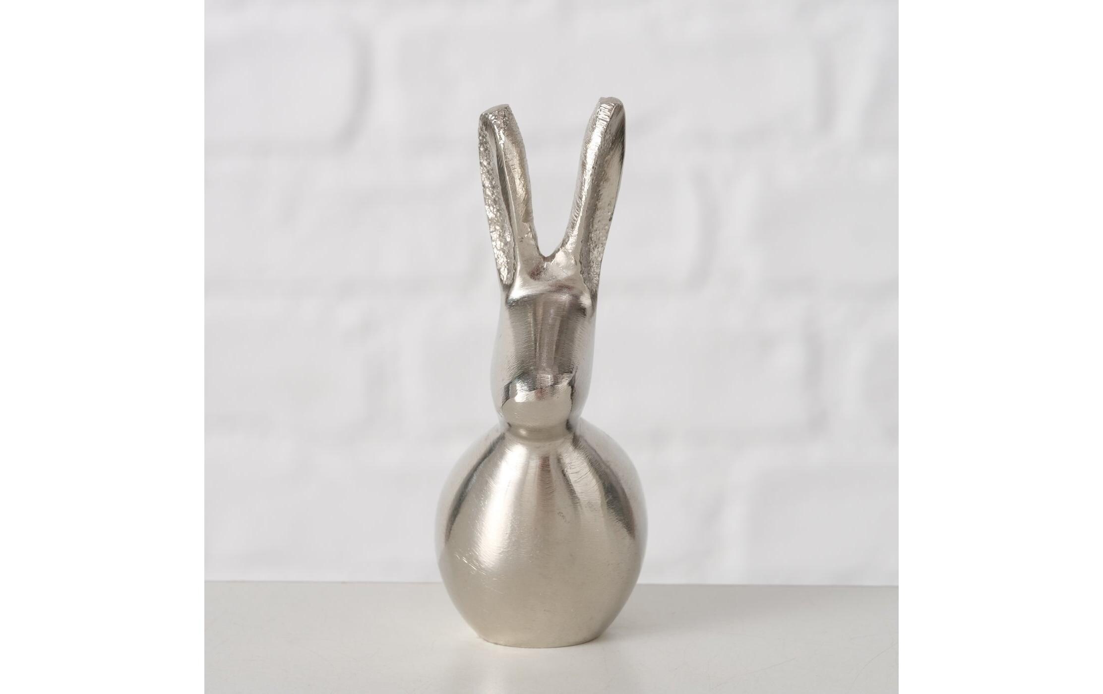 Aufsteller Hase Lapis, Silber, 8 cmOsterdeko aus Metall