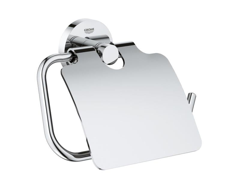 GROHE Toilettenpapierhalter Essentials Chrom, mit Deckel Halterung