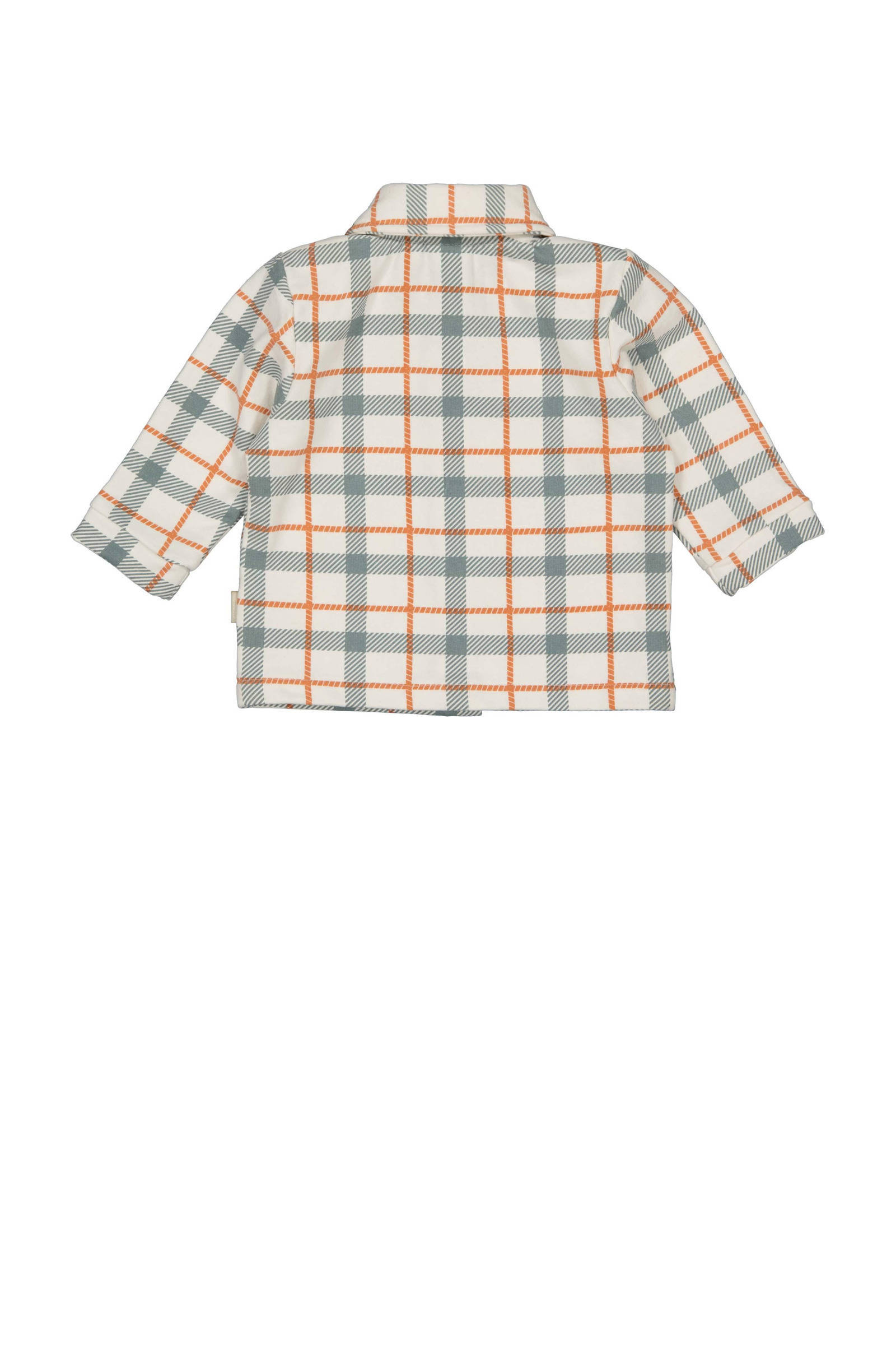 Quapi baby geruite shacket zomerjas ecru/grijsblauw/oranje