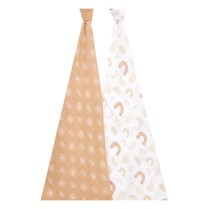 aden + anais Maxi-langes Keep Rising - Set de 2 | Terracotta