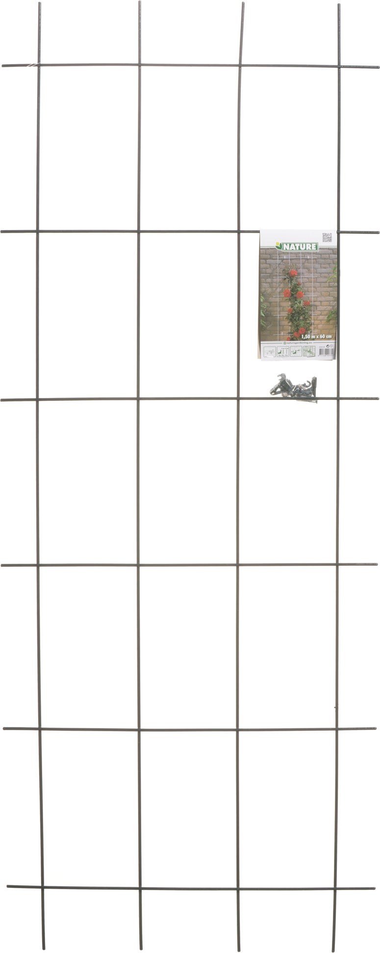 Nature metalen klimrek geplastificeerd 150x60cm groen