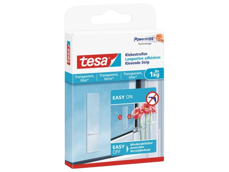 tesa Klebestreifen 1 kg für transparente Flächen 8 Stück