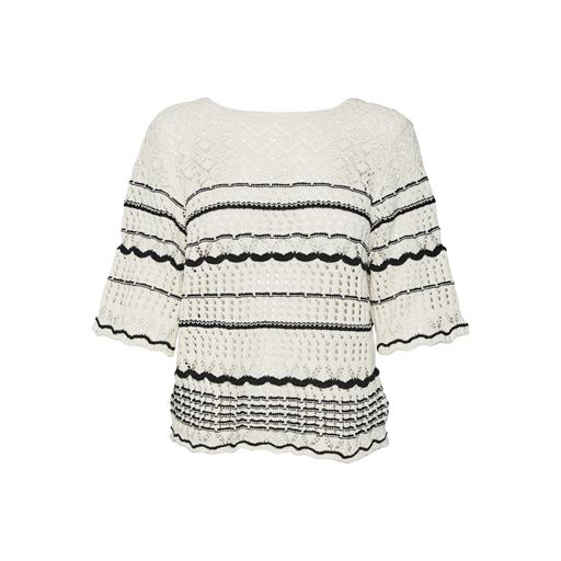 Vero Moda Minou 2-Way Bluse, Birch/Black, XS