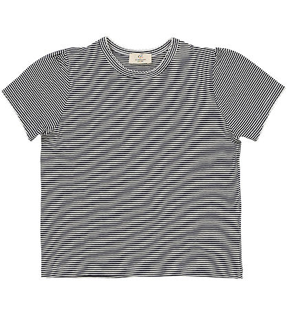 Copenhagen Colors T-Shirt - Ruffle - Navy/Cream Stripe
