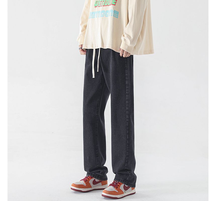 Deepwood - Mid Rise Wide Leg Jeans