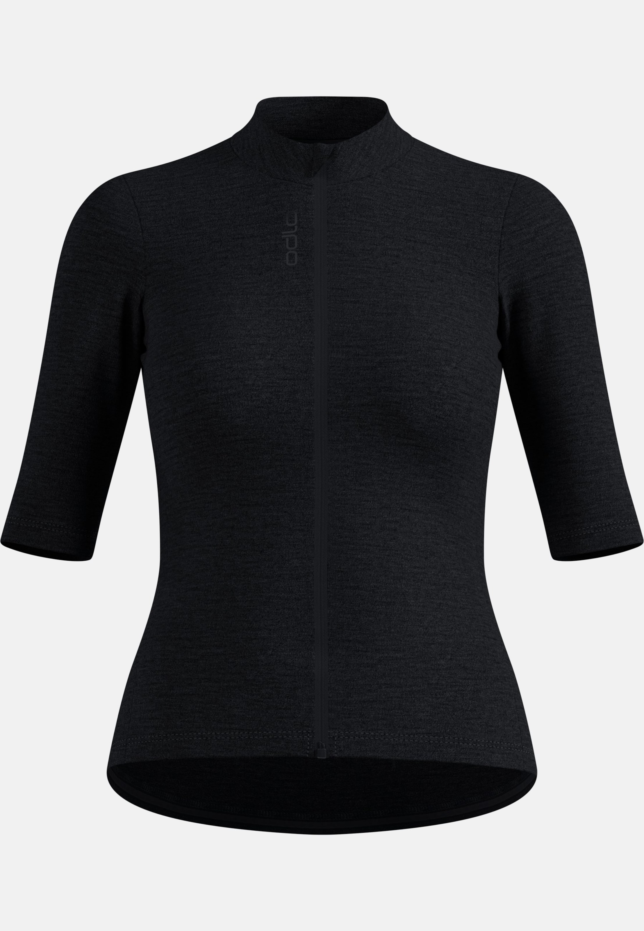 Zeroweight Merino Radtrikot mit Reissverschluss in black