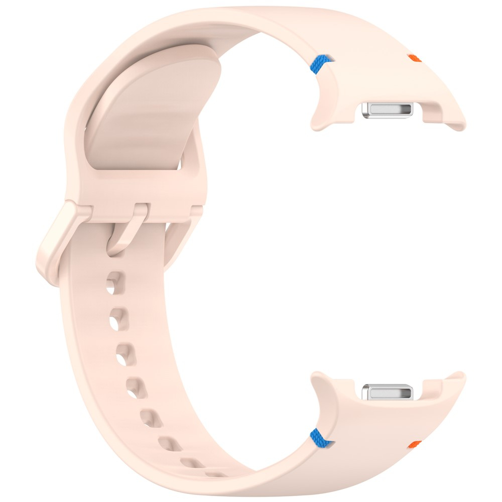 Samsung Galaxy Watch 8 Classic (46mm) Silikon Armband mit dekorativer Naht und Dornschliesse - Rosa