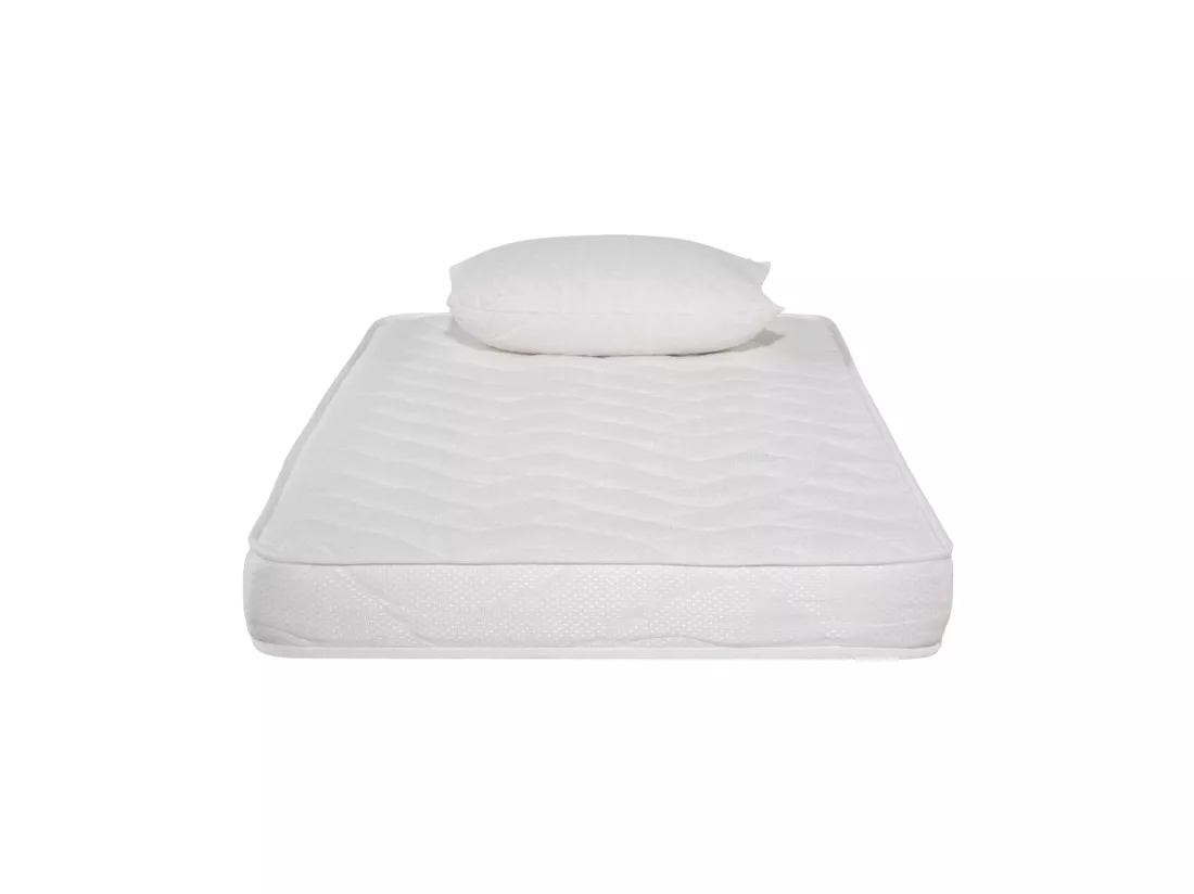 Matelas mousse ECO - 90x190cm et 1 Oreiller accueil mémoire de forme 50x70cm - mousse - 14 cm