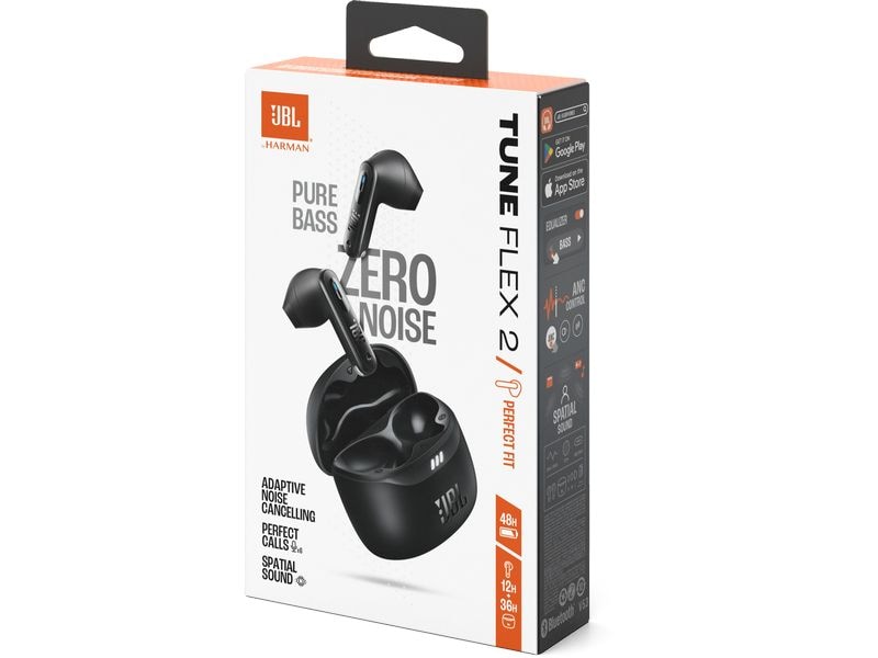 JBL True Wireless In-Ear-Kopfhörer Tune Flex 2 Schwarz True Wireless In-Ear-Kopfhörer mit adaptiver Geräuschunterdrückung