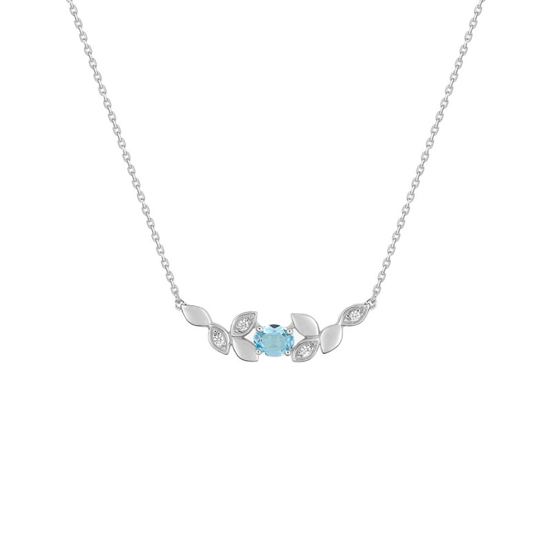 Collier Femme - topaze - Or 18 Carats - Longueur : 42 cm