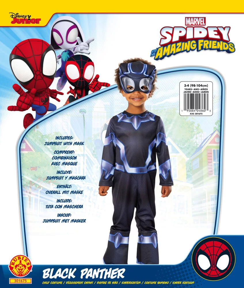 MARVEL - AVENGERS - DEGUISEMENT - BLACK PANTHER - CLASSIQUE 3-4 ANS