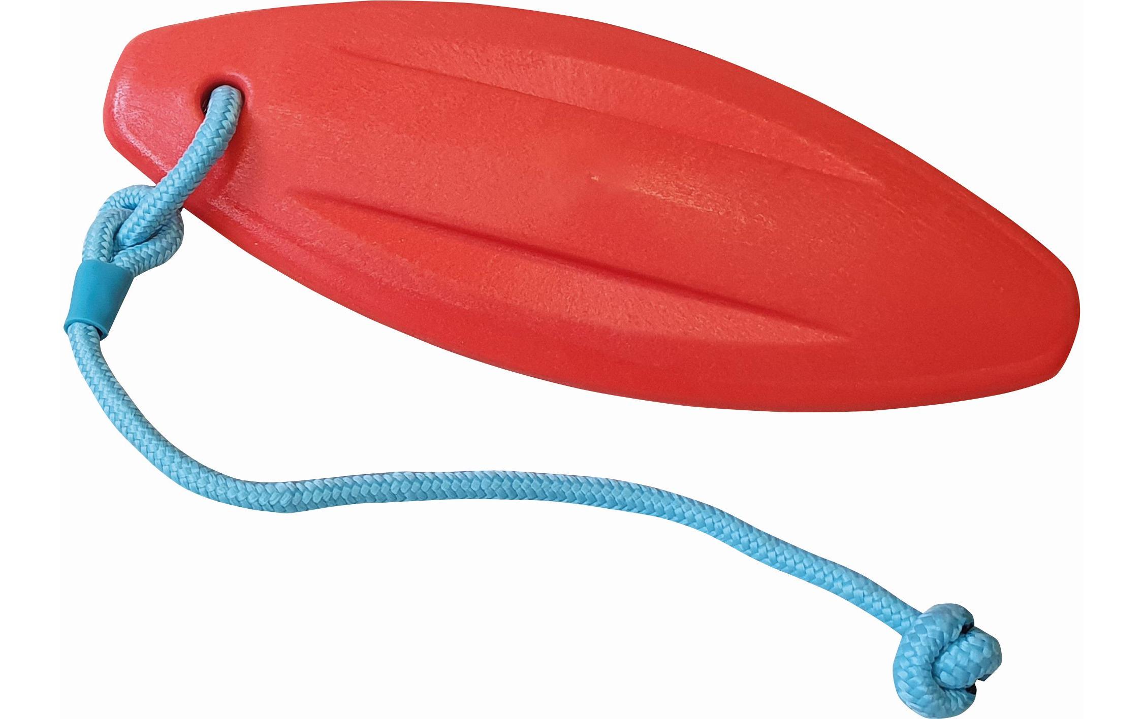 Schwimmspielzeug Lifeboard mit Seil, 26 cm, RotHunde-Spielzeug
