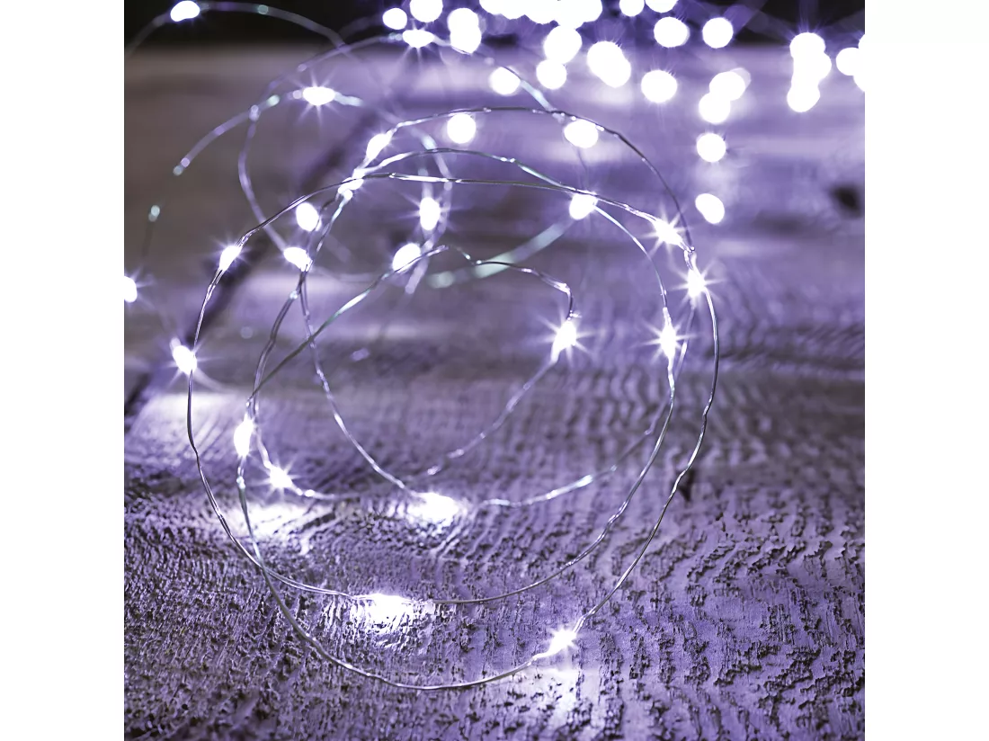 Guirlande Lumineuse Extérieur 20 m 200 MicroLED Blanc froid 8 jeux de lumière