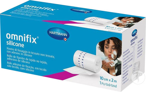 Hartmann Omnifix Silicone Rouleau De Fixation Auto-Adhésif 10cm x 2m Pièce 1