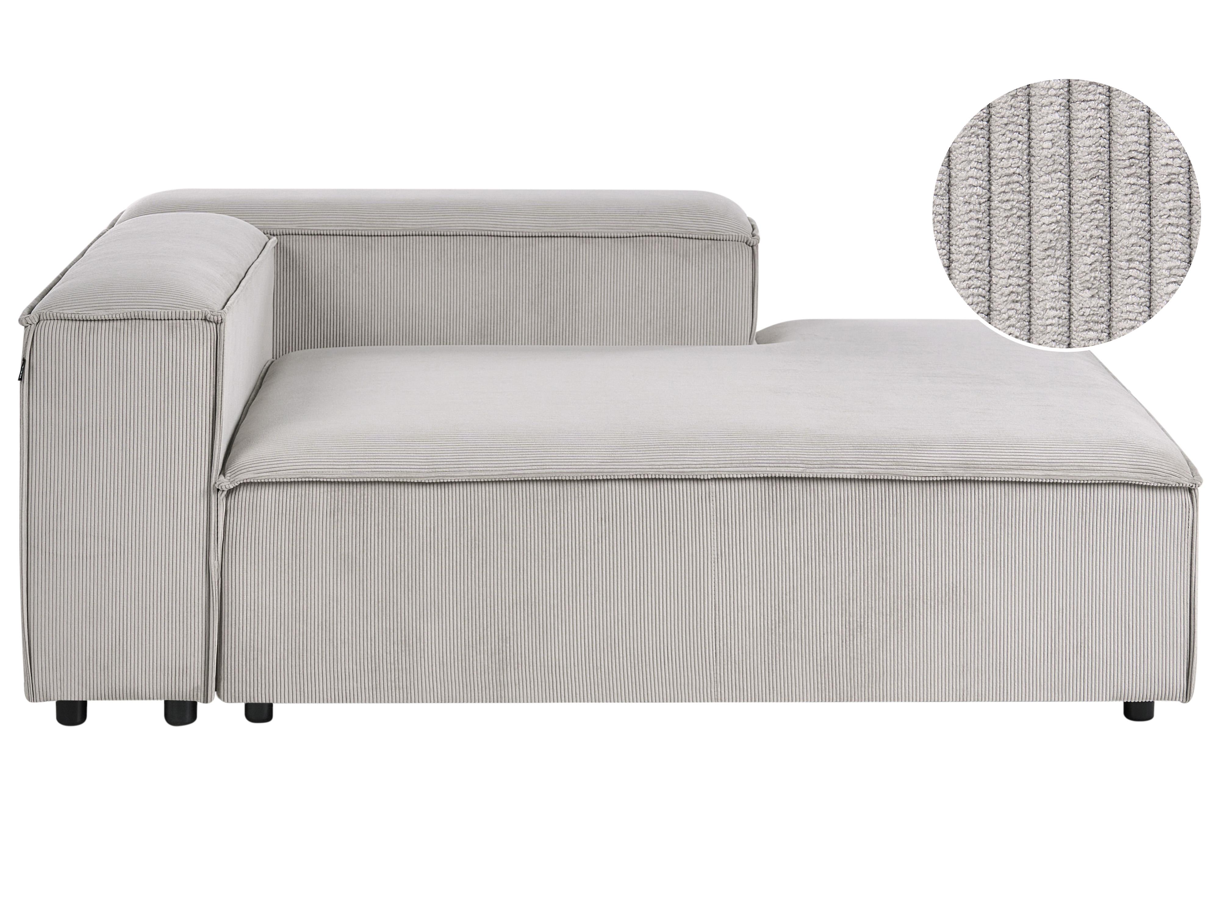Linkszijdige chaise longue ARDAL Corduroy Taupe