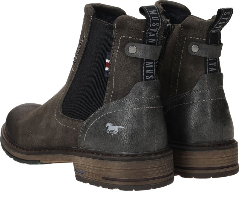 Mustang Chelseaboots Grijs Heren