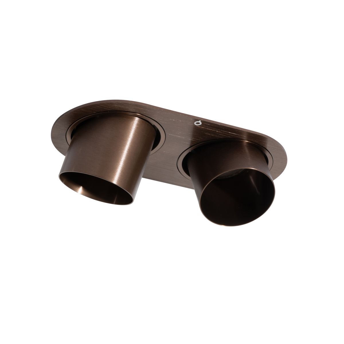 Set van 6 inbouwspots donkerbrons GU10 50mm 2-lichts - Installa