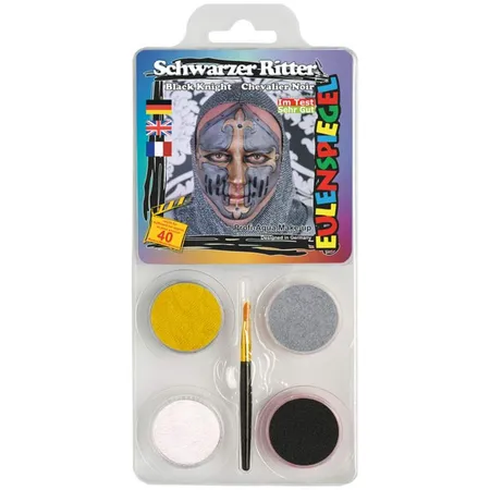 Eulenspiegel Schminkset Schwarzer Ritter 4 Farben