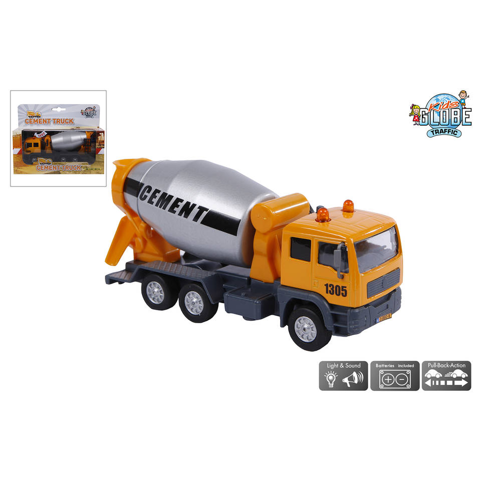 Kids Globe Traffic betonmixer die-cast pullback