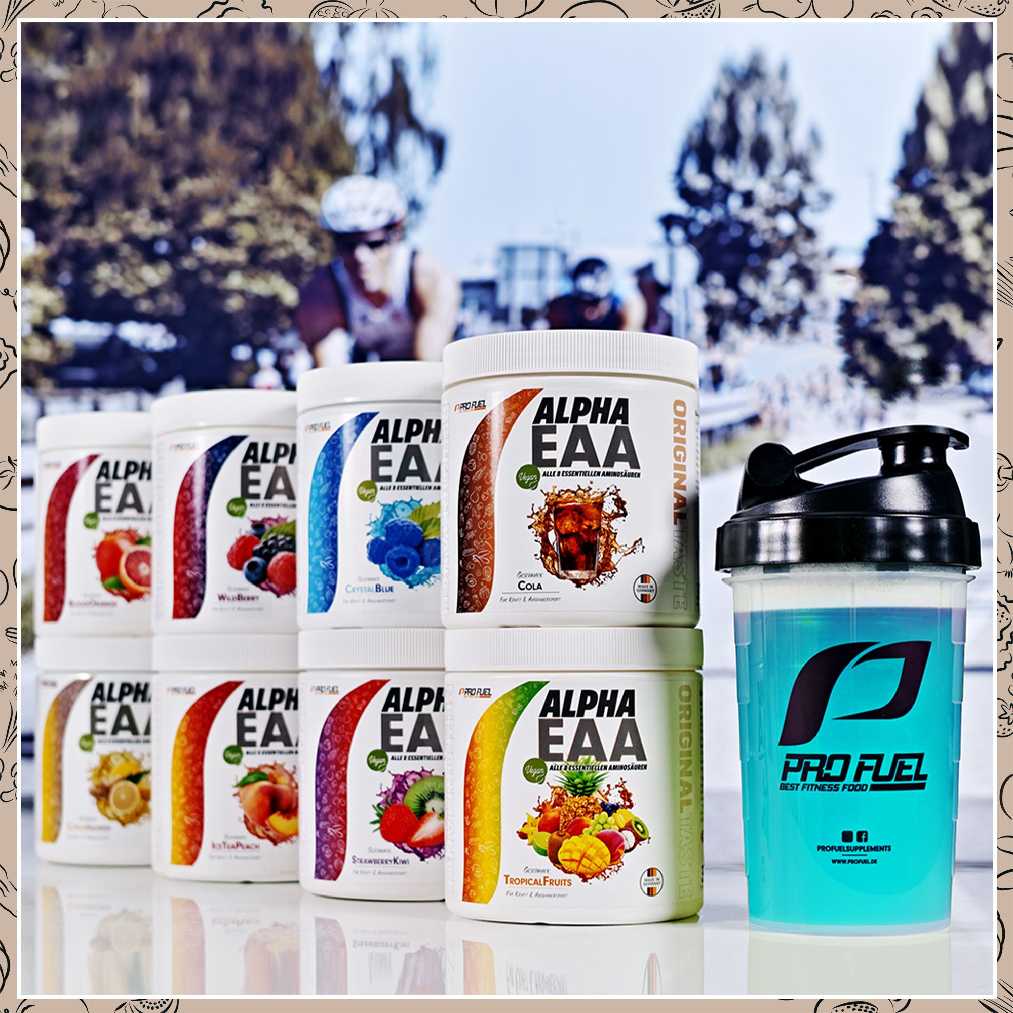 ProFuel - Alpha.EAA Pulver - Blaue Himbeere - optimal hochdosiert, Made in Germany, 100% vegan