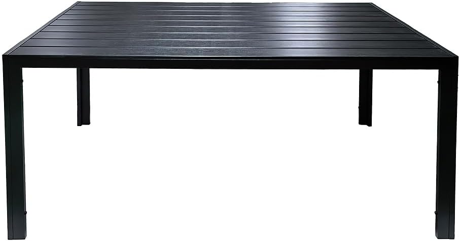 Riess Ambiente Moderner Gartentisch DESIGNO - 150cm - anthrazit schwarz - Aluminium wetterfest Outdoor Esstisch