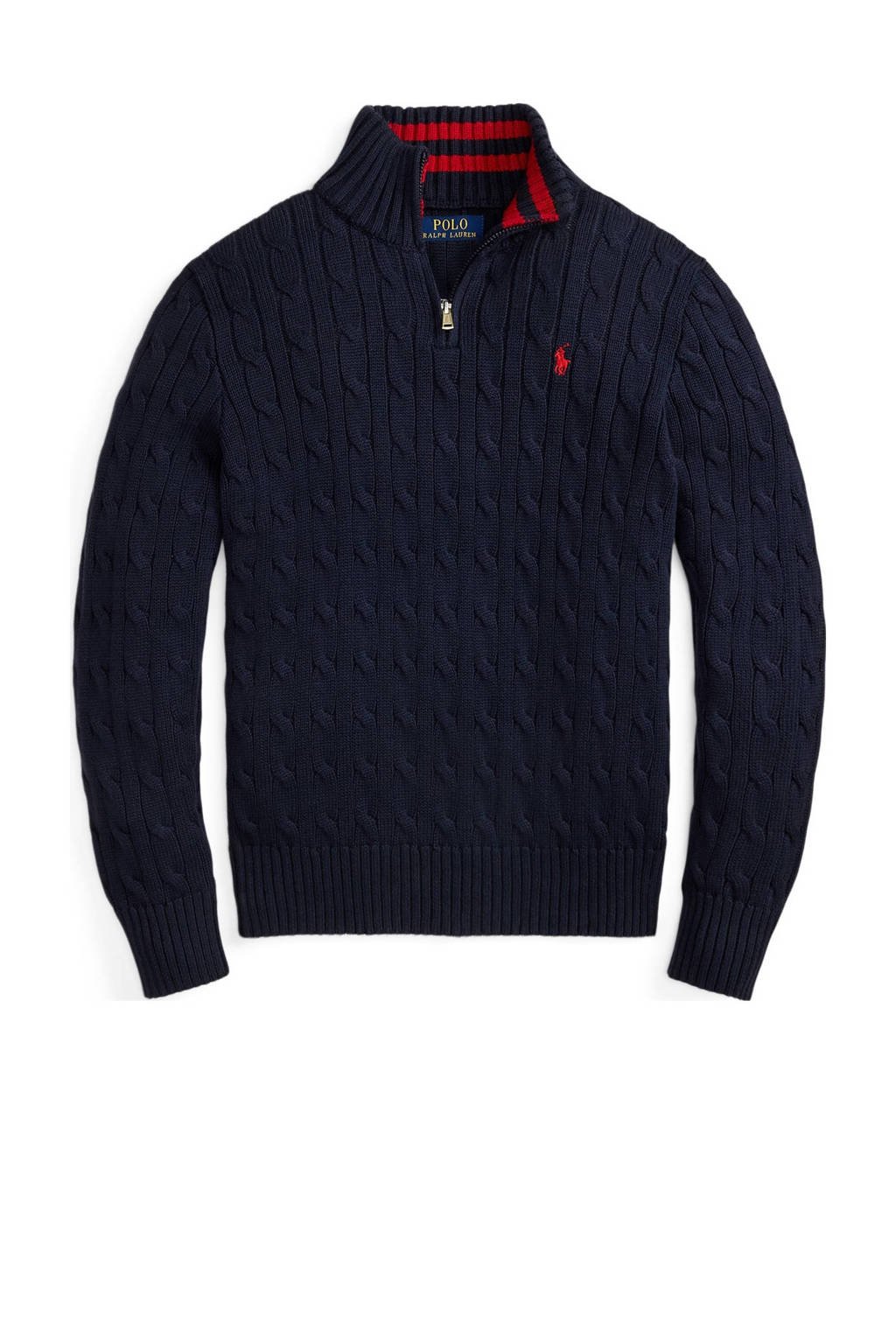 POLO Ralph Lauren trui donkerblauw met kabels