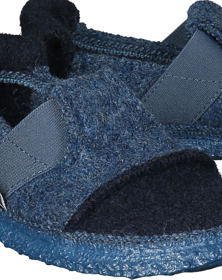Schlupf-Hausschuhe BERG meliert in blau/navy