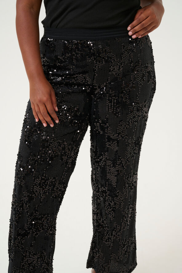 Kaffe Curve KCnicoleen Sequin Pants Black deep