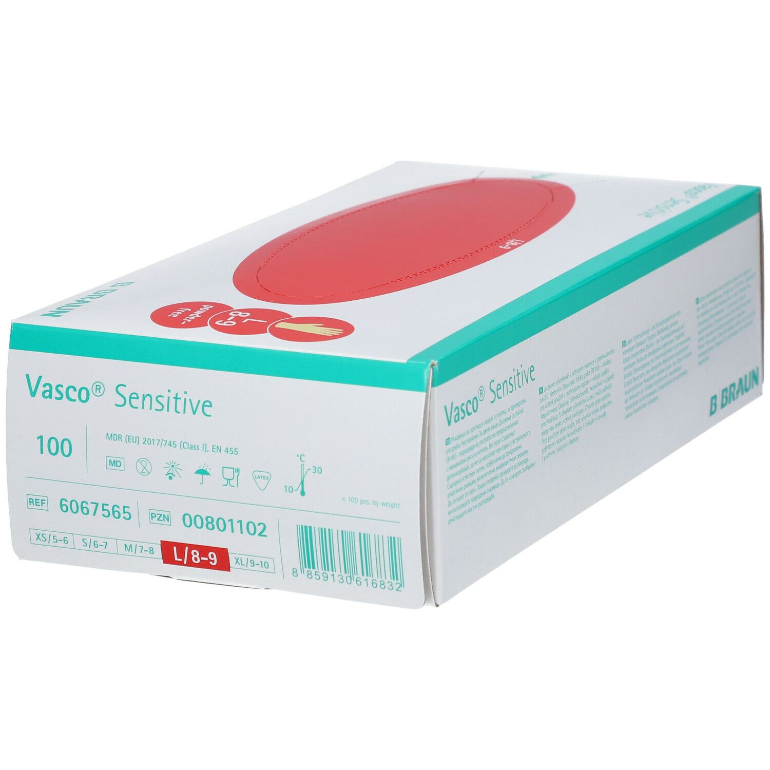 Vasco® Sensitive, puderfrei, Größe 8-9, groß