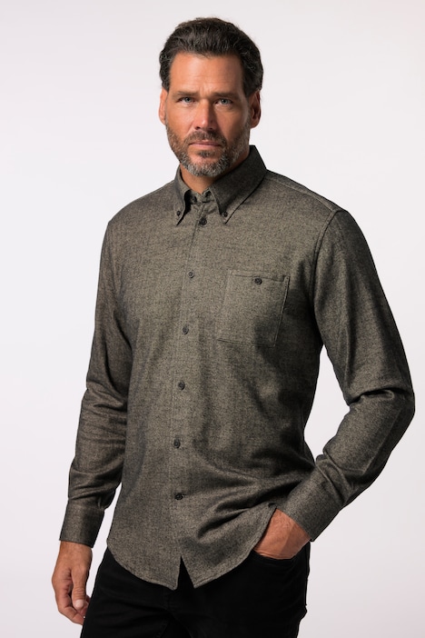 JP 1880 Hemd, Langarm, Herringbone, Buttondown-Kragen, Modern Fit, bis 8 XL