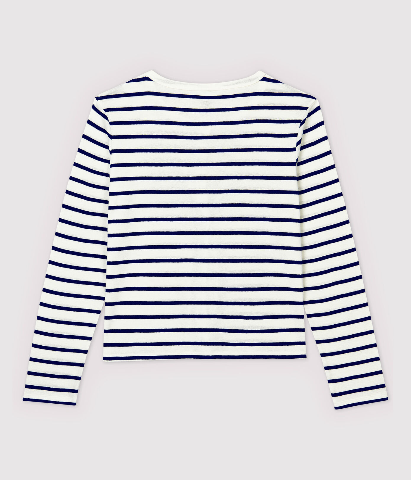 Cardigan en coton/lin rayé Femme