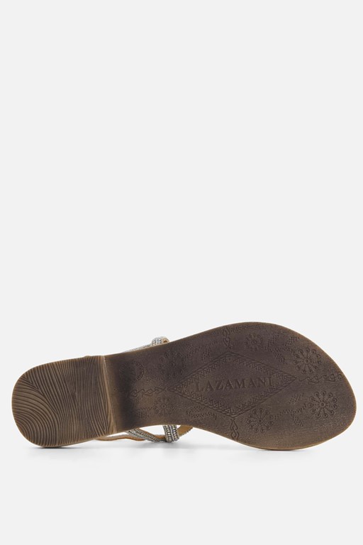 Lazamani Sandalen zilver Leer