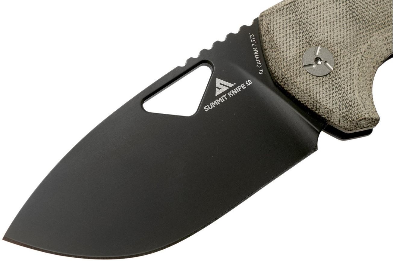 Fox El Capitan SK-02 PVD Summit Knife Co, Black PVD zakmes, Tommaso Rumici design
