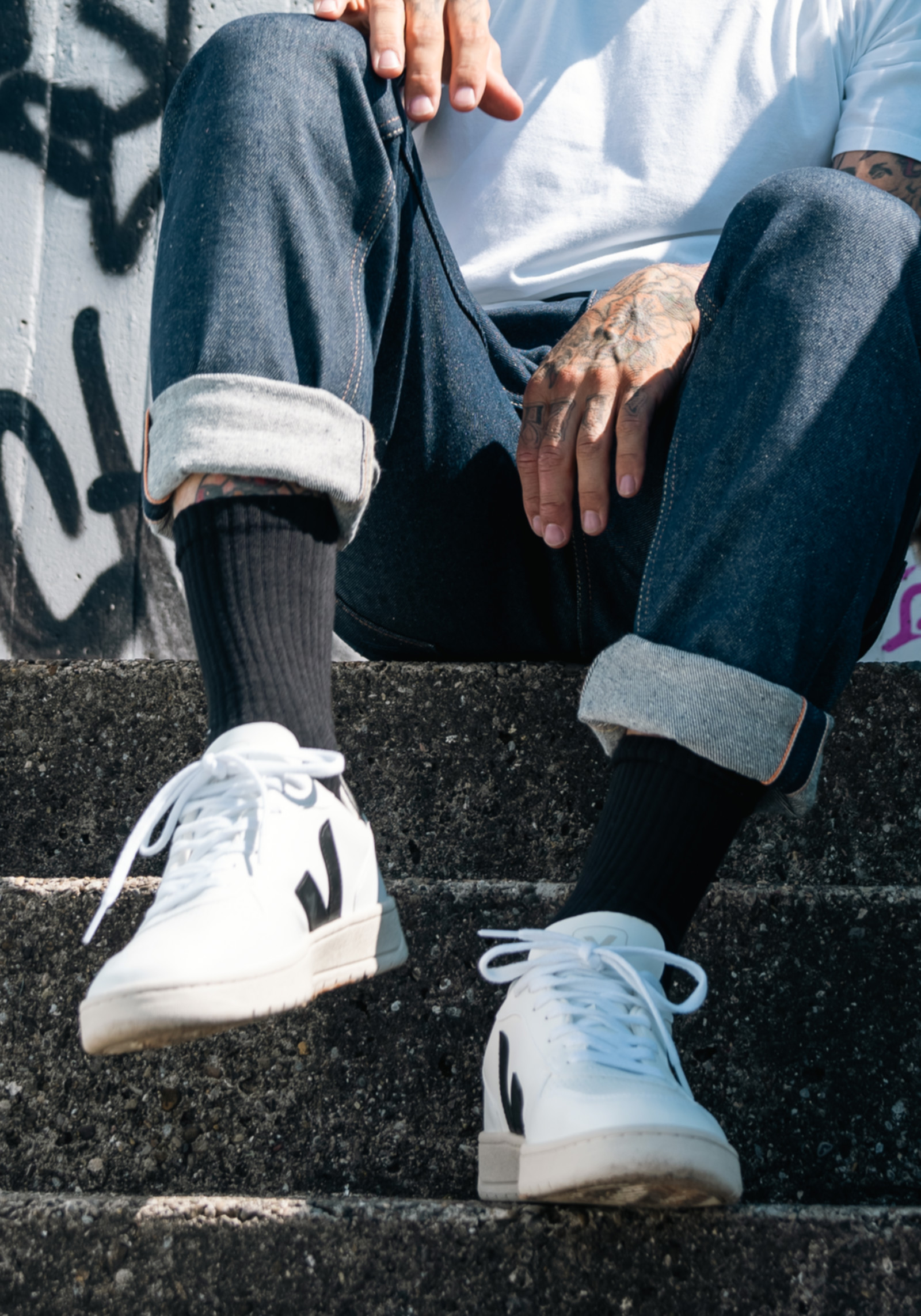 Veja Sneaker V-10 CWL White Black - vegan