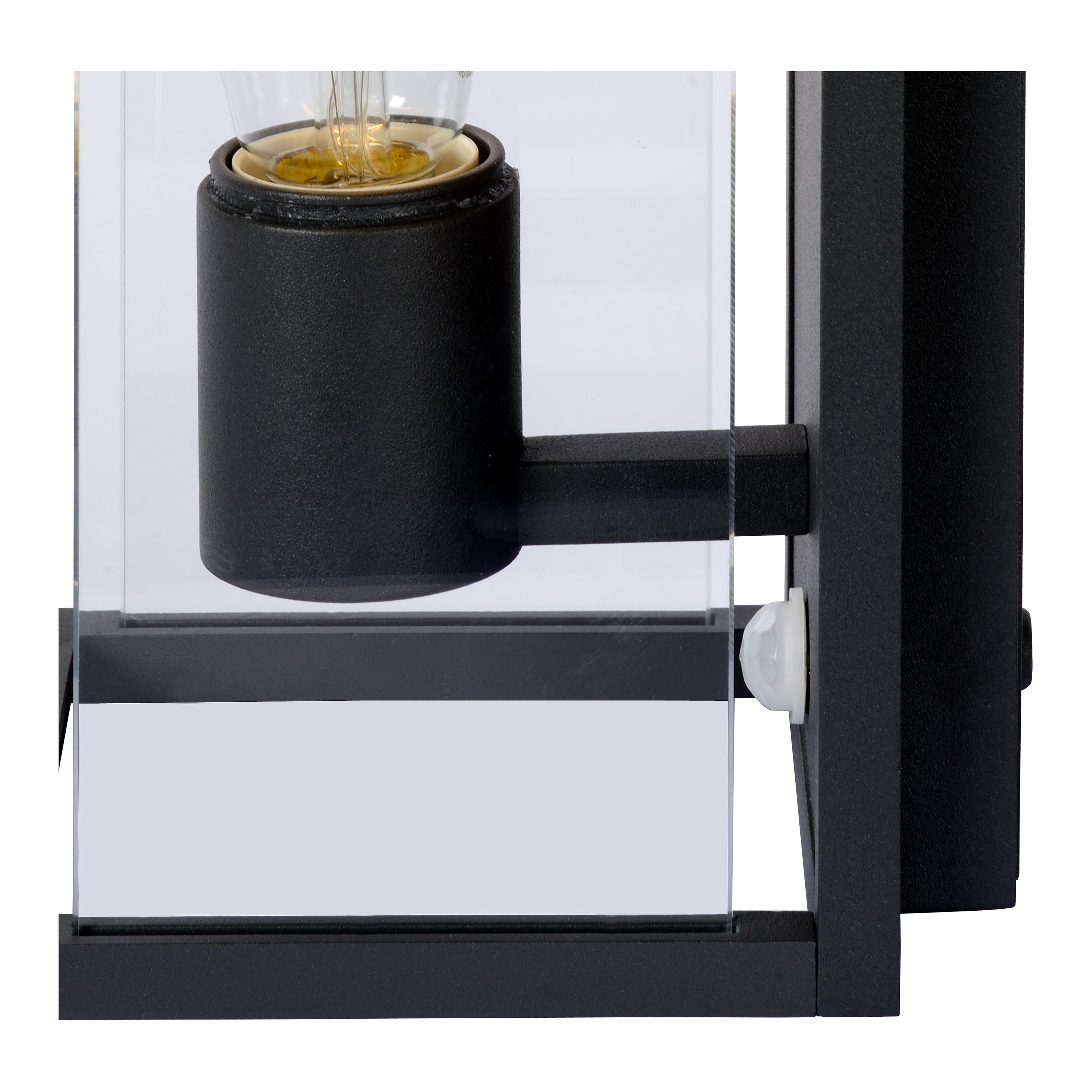 Claire wandlamp buiten IP54 met bewegingssensor zwart