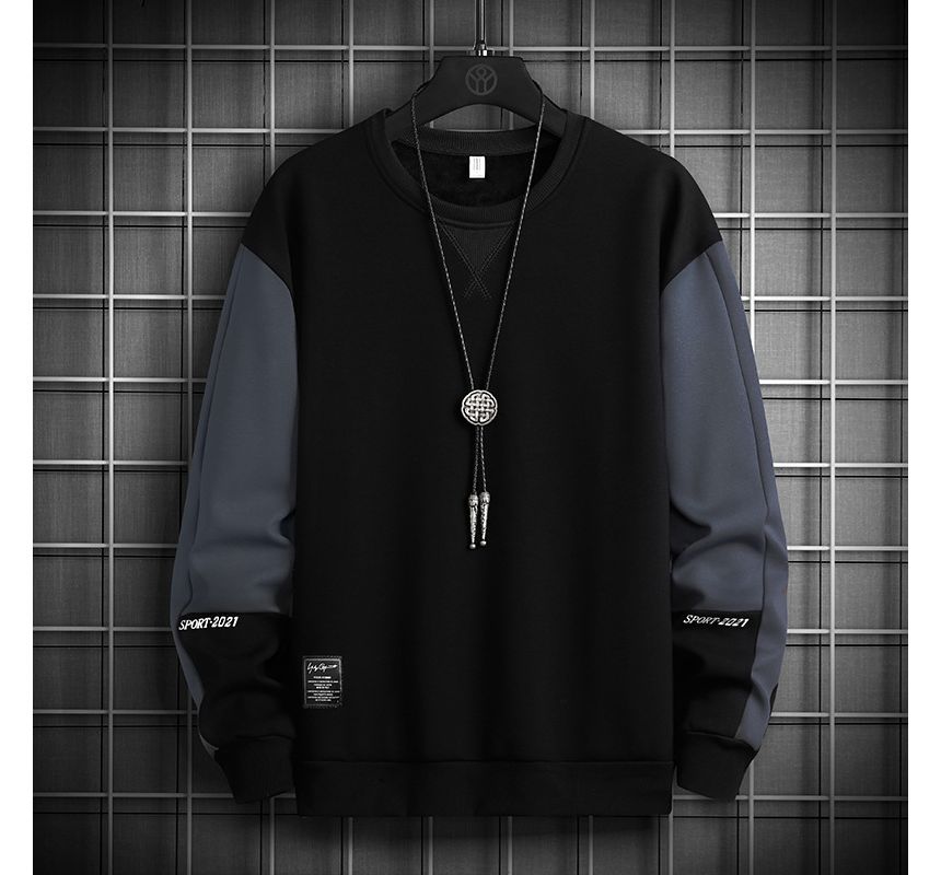 GRAYCIOUS - Sweatshirt met ronde hals en twee kleuren