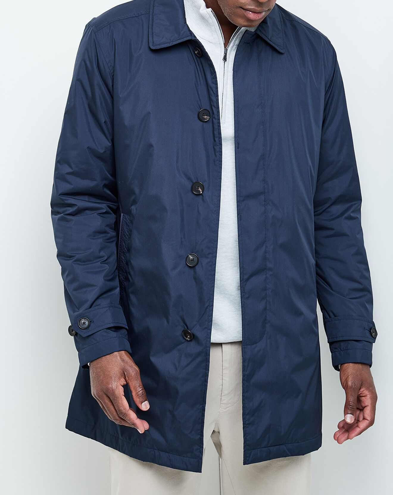 Hackett London Imperméable Lightweight Mac bleu marine