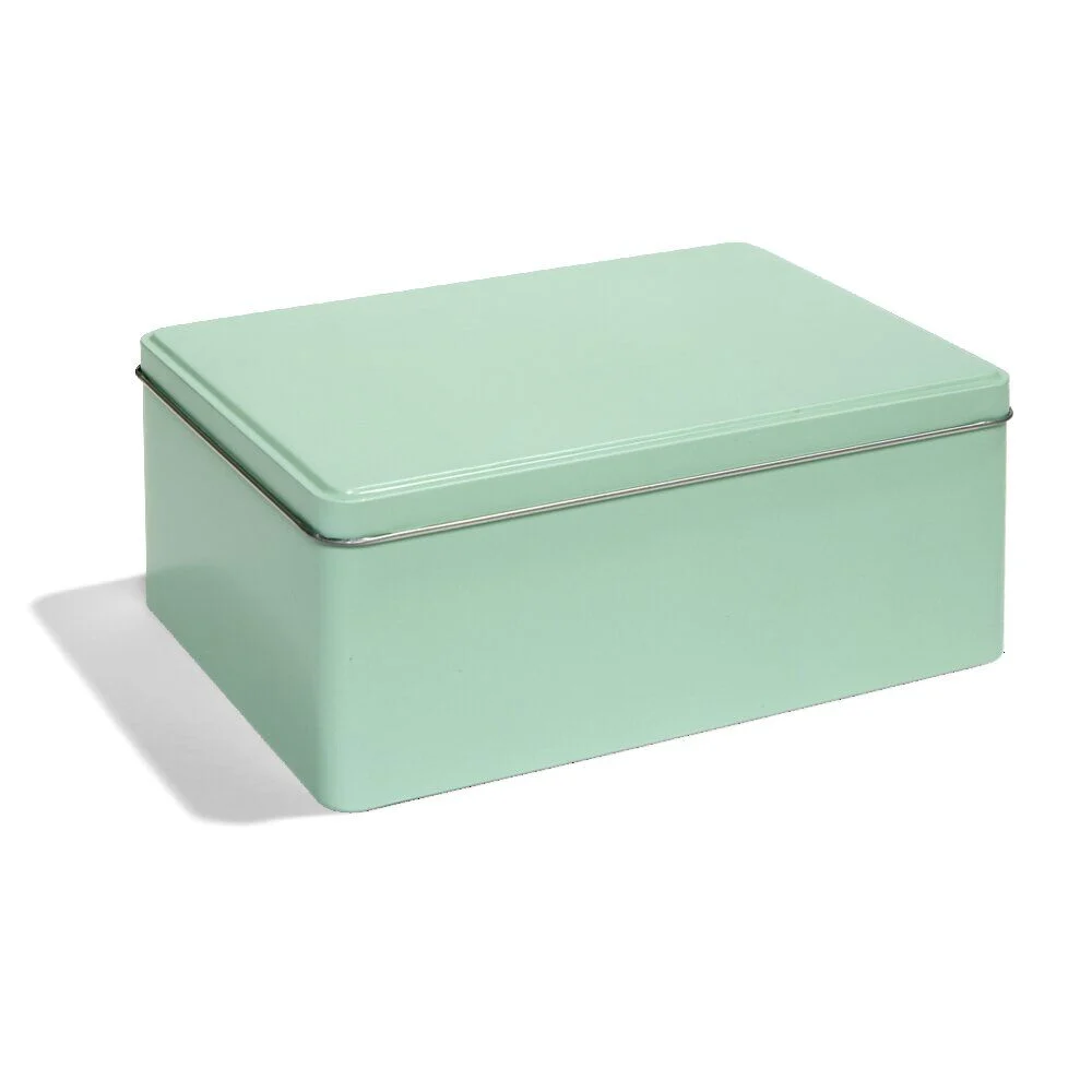 Boîte métal rectangulaire unie 20x14,5xH8cm - 3 modèles