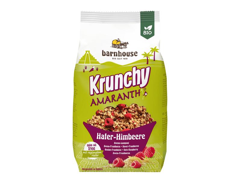 Barnhouse Müesli Bio Krunchy Amaranth Himbeere Aronia 375 g Bio Knuspermüesli mit Himbeere und Aronia