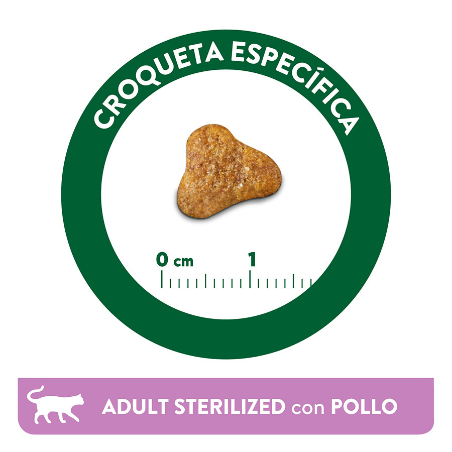 Ração esterilizada para gatos adultos Libra com sabor de frango.