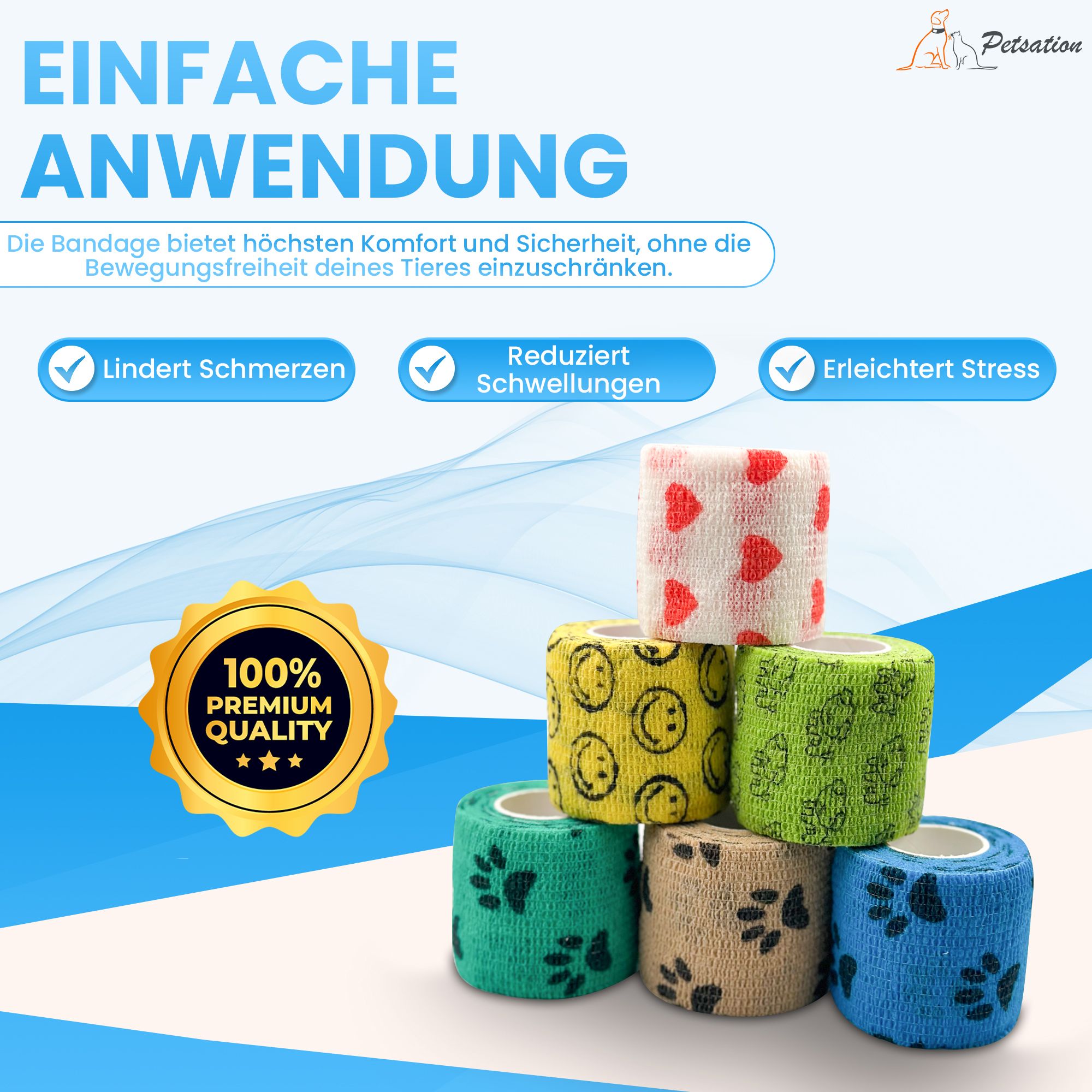 Petsation Bandagen für Tiere mit Motiven