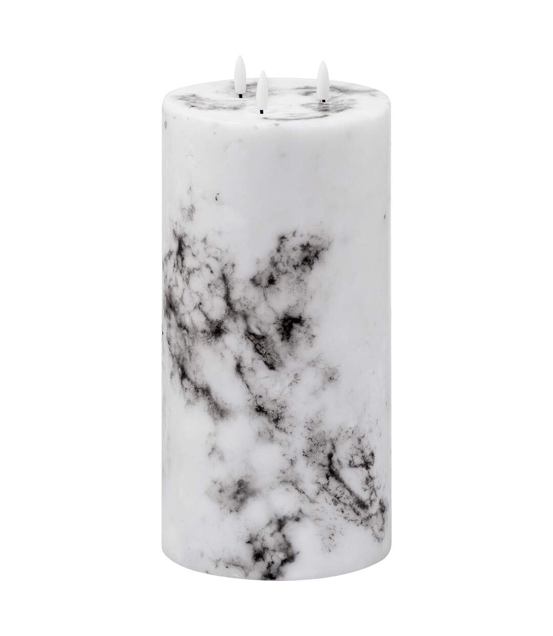 Hill Interiors - Bougie électrique LUXE COLLECTION (Blanc/noir) (30 cm x 15 cm x 15 cm) - UTHI4051
