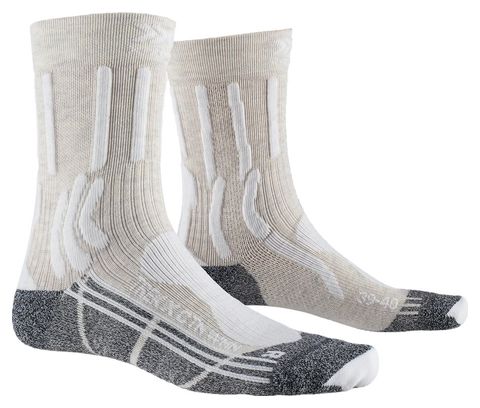 Chaussettes X-SOCKS Trek X Cotton Femme Blanc/Gris anthracite